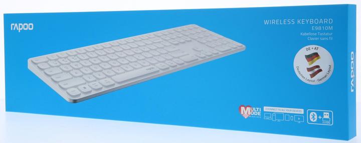 Actual product image Rapoo E9810M Weiss Kabelloses Multimodus Deskset (Germany, Wireless)