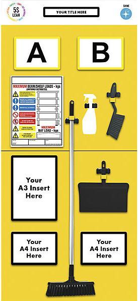 Actual product image kaiserkraft Shelf info board double labelling
