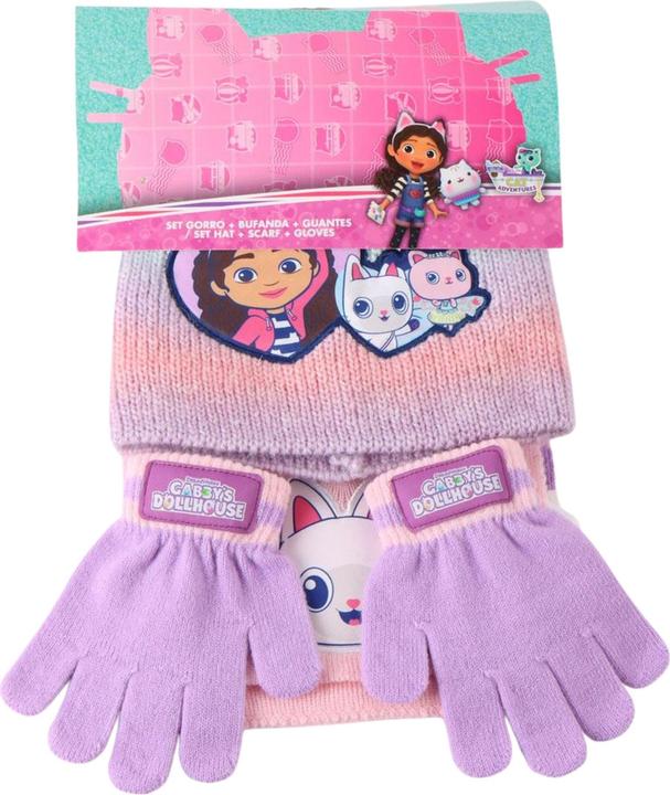 Actual product image Cerdá Gabbys Dolls House winter set snood hat gloves