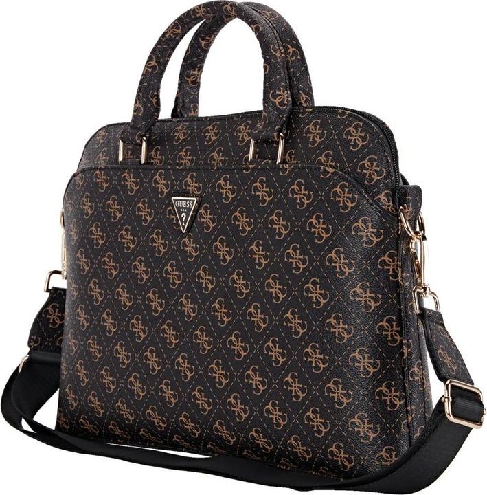 Actual product image Guess Bag New 4G Zipper Pocket Triangle Logo 15" black (15")