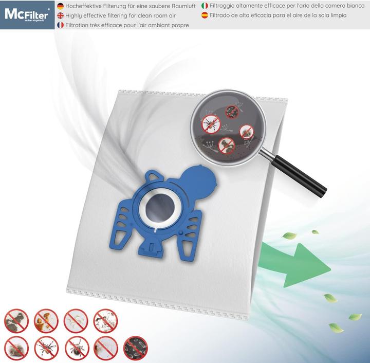 Actual product image Mc Filter MSM 10 Staubsaugerbeutel (20 Stück) (20x)