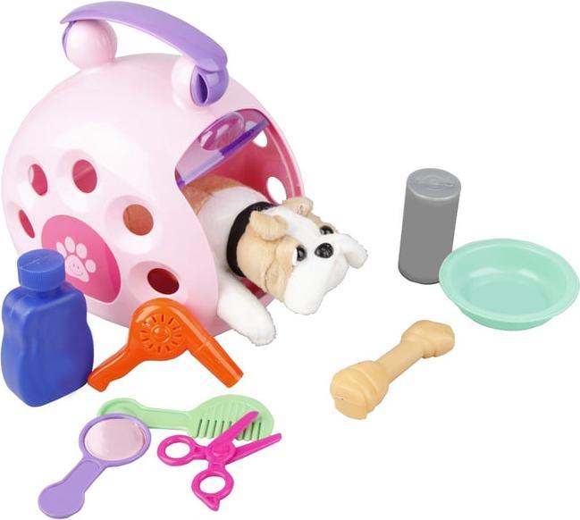 Produktbild Besttoy Plüsch-Hund im Transportkoffer - mit Zubehör