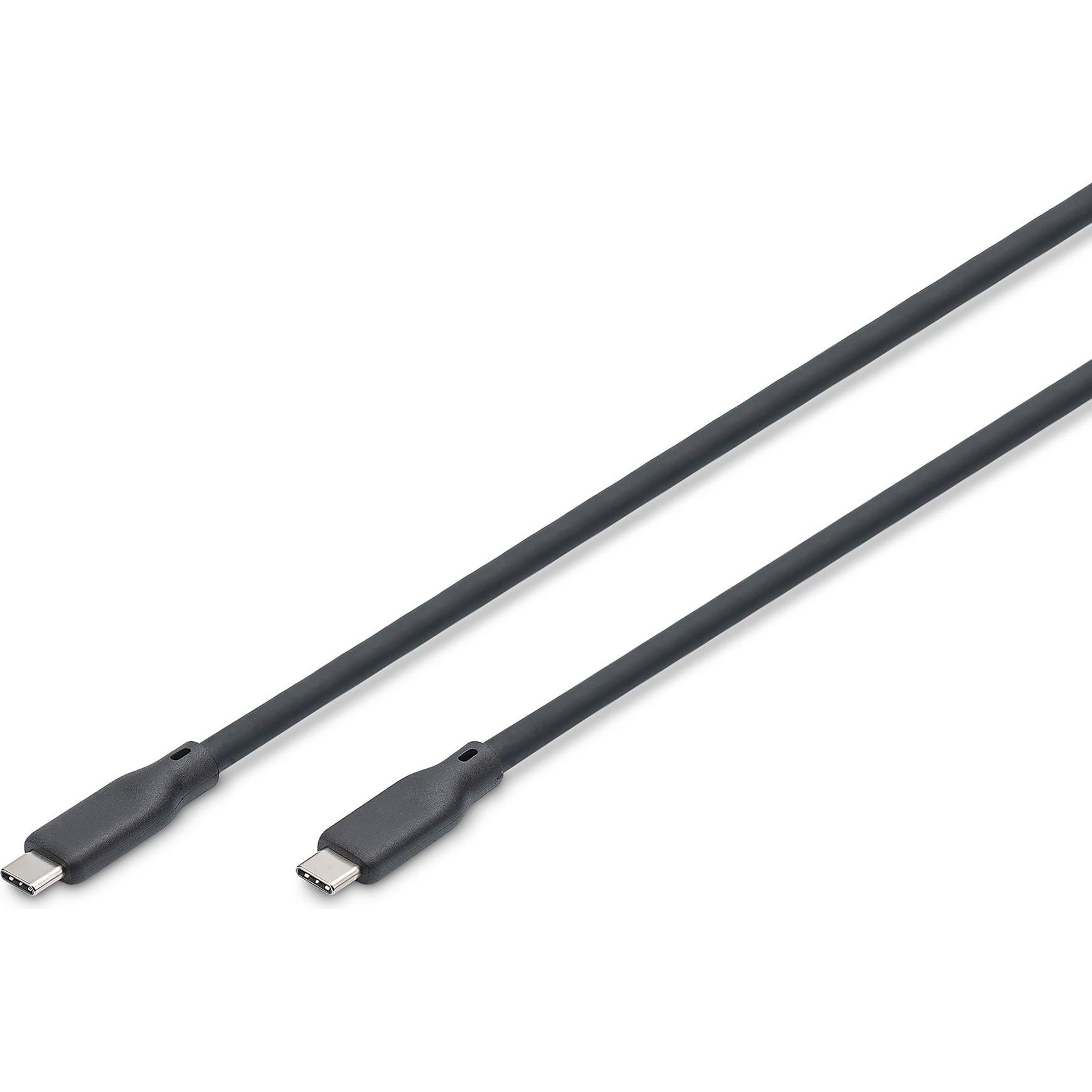 Digitus USB Silikon Kabel, USB 40Gbps, 0,5m, schwarz (0.50 m, USB 4.0), USB Kabel