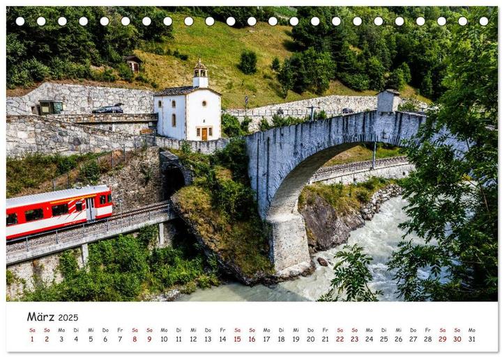 Produktbild Der Kanton Wallis - einfach liebenswert (Tischkalender 2025 DIN A5 quer), Monatskalend (A5, Deutsch)