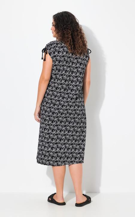 Actual product image Ulla Popken Vinework Gathered Cap Sleeve Dress (46, 48)