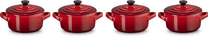 Produktbild Le Creuset Mini-Cocotte 4er Set «Kirschrot»