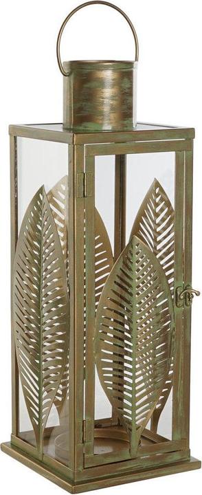 Immagine prodotto DKD Home Decor Laterne Gold Metall 16,5 x 16,5 x 50 cm Pflanzenblatt