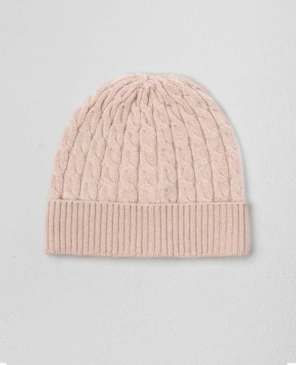 Produktbild Furnari Gestrickte 100% KaschmirMütze - Eisrose