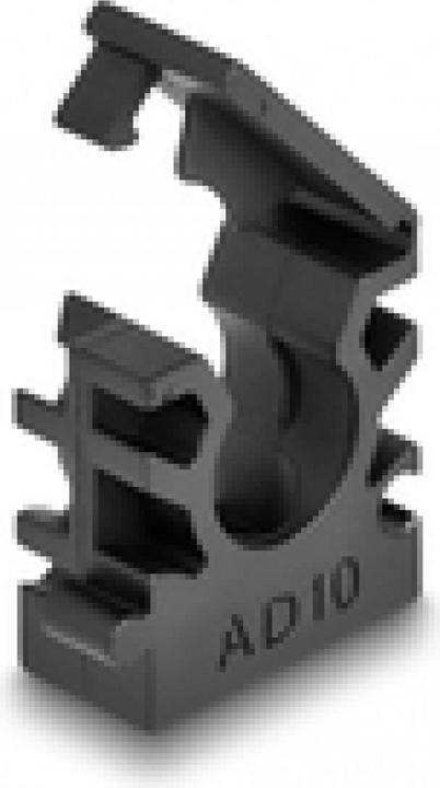 Delock Kabelschlauchhalter 10 mm, 8 Stück, Schwarz