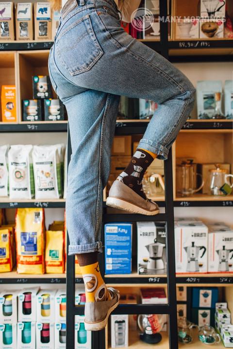 Actual product image Many Mornings Coffee Lover Socks - (43 - 46)