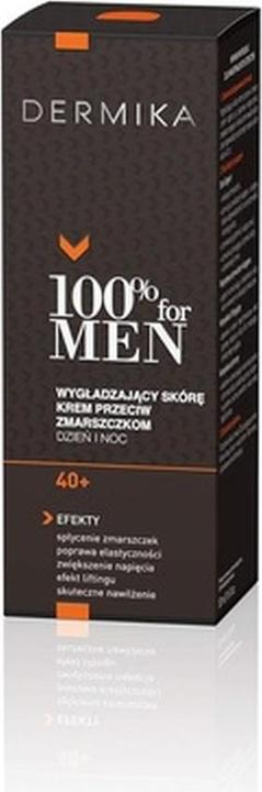 Actual product image Dermika 100% for Men 40+ anti-wrinkle face cream 50ml (50 ml, 24h cream)