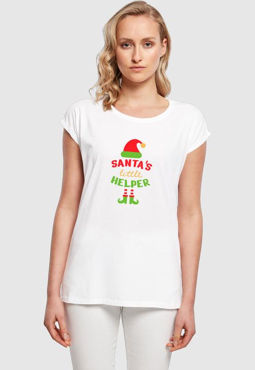 Produktbild Merchcode Ladies Christmas Santa's Little Helper Tee - 182065 (L)