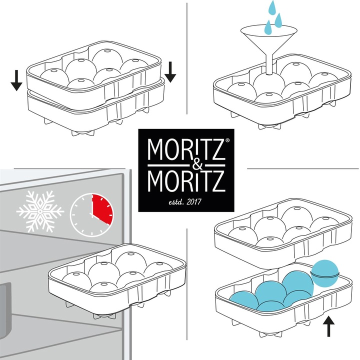 Immagine prodotto Moritz & Moritz Stampi per cubetti di ghiaccio a forma di palla