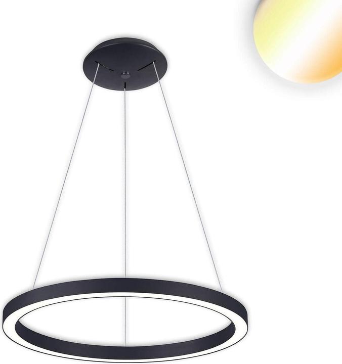 Produktbild Isoled LED Hängeleuchte Circle 580 schwarz, 48W, rund, ColorSwitch 3000/3500/4000K, dimmbar (3000 lm)