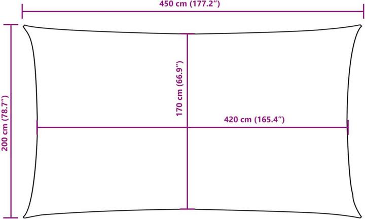 Produktbild vidaXL Sonnensegel (200 x 450 cm)