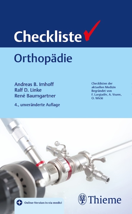 Produktbild Checkliste Orthopädie (Deutsch, Andreas B. Imhoff, Ralf Linke, René Baumgartner, 2021)