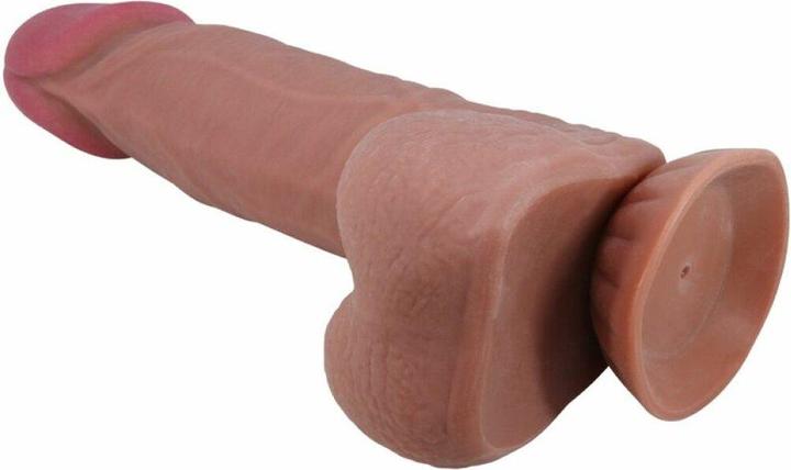 Actual product image Pretty Love Sliding Skin Series Realistic Dildo With Sliding Brown Skin Suction Cup 21,8 cm