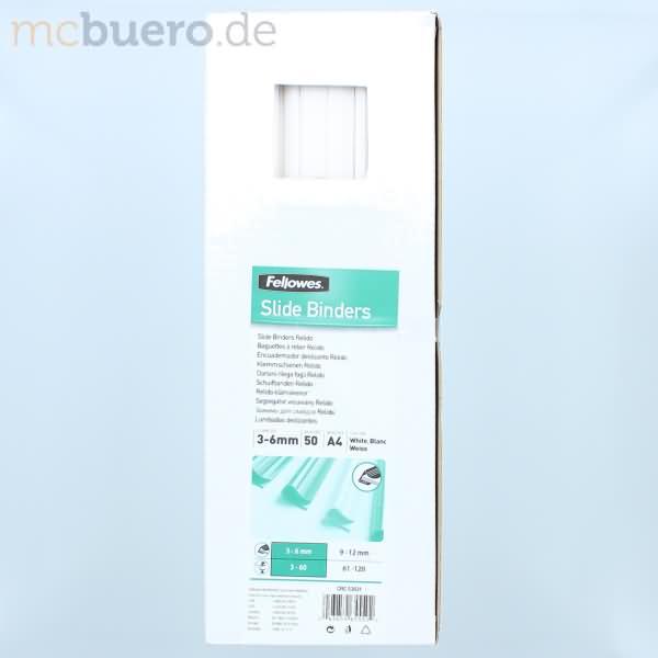 Produktbild Fellowes Klemmschiene Relido, A4, 3 - 6 mm Fllh”he, weiá