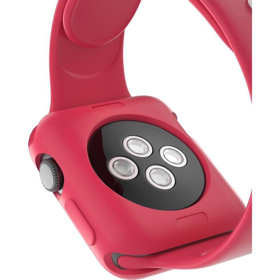Thumbnail - Cover-Discount Apple Watch 42mm - Gummi Schutz Case rot, Smartwatch Zubehör, Rot