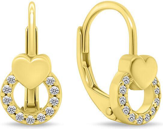 Produktbild Brilio Charming gold-plated dangling earrings with zircons EA1276Y