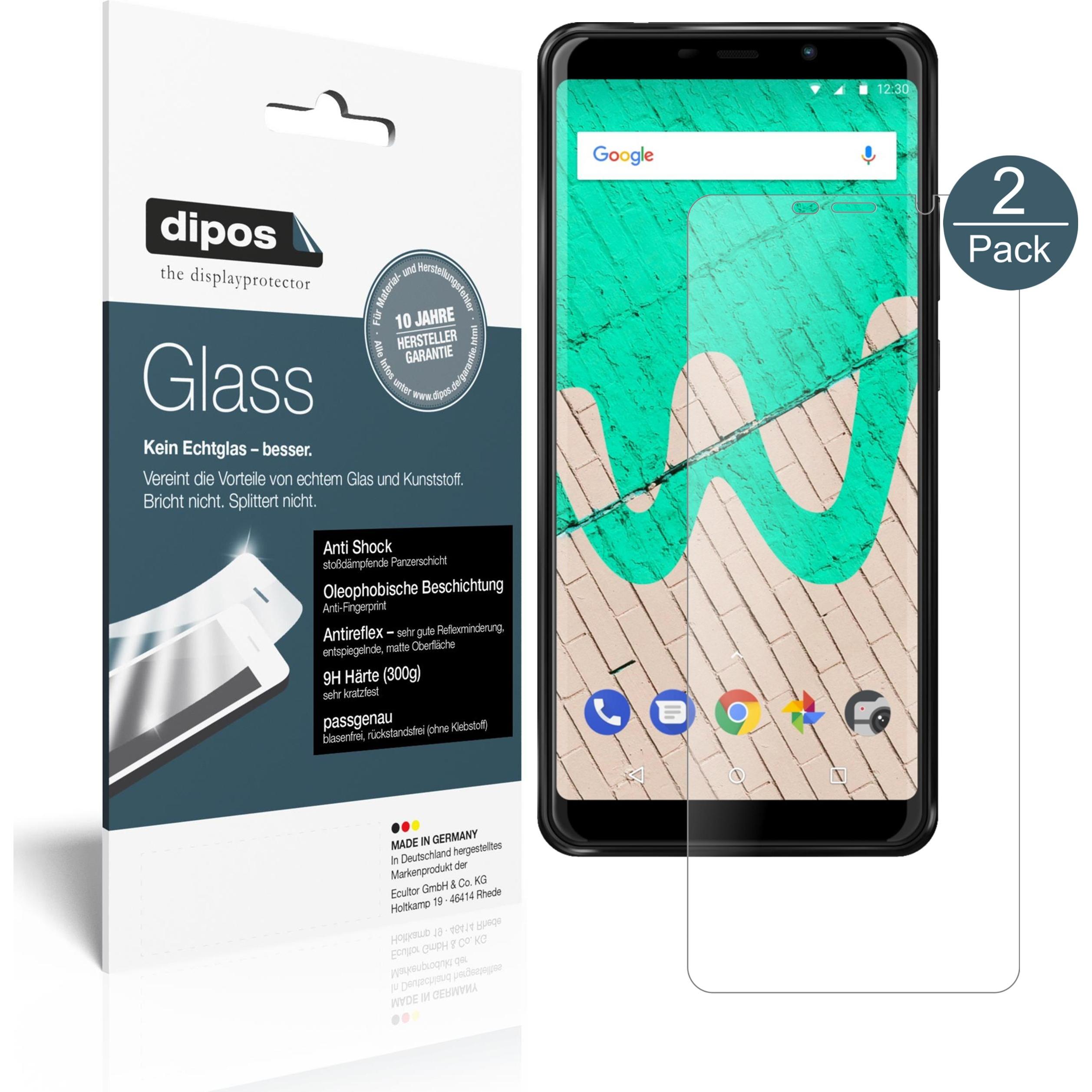 Thumbnail - Dipos Displayschutz Anti-Shock (2 Stück, Wiko View Max), Smartphone Schutzfolie, Transparent