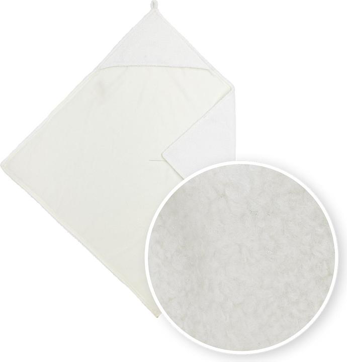 Meyco bouclé hooded scarf uni offwhite