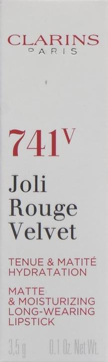 Produktbild Clarins Joli Rouge Velvet - Red Orange 741V (Orange, Rot)