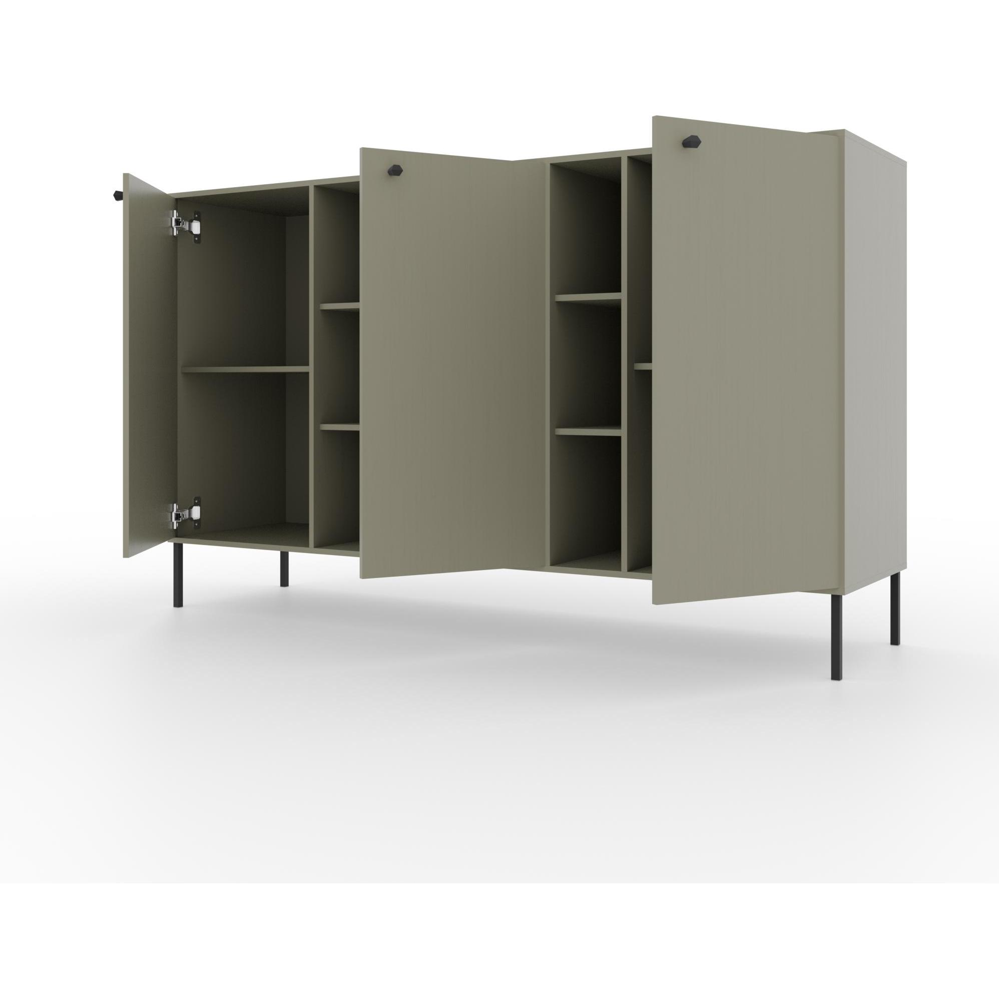 ADRK Furniture, Kommode + Sideboard, Tili 3D 6P Kommode (156 x 41 x 95 cm)