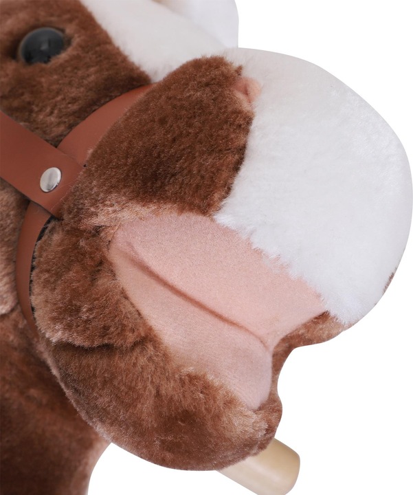 Immagine prodotto Homcom Cavallo a dondolo di peluche per bambini