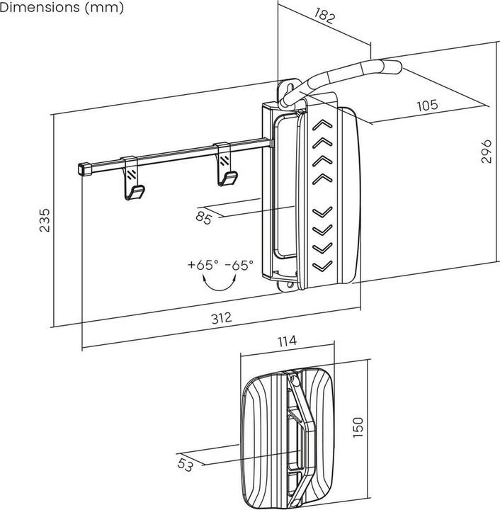 Produktbild Maclean Wandfahrradträger Fahrradhalter 35kg max MC-499