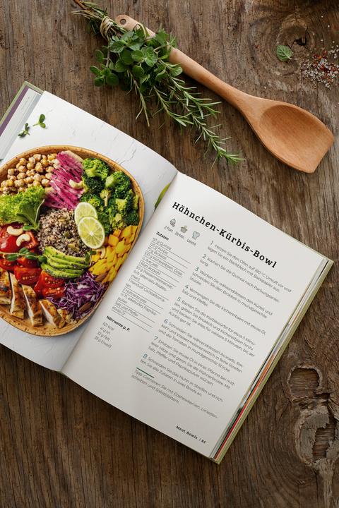 Produktbild Bowls Kochbuch: Die leckersten Bowl Rezepte für eine gesunde & abwechslungsreiche Ernährung im (Deutsch, Mareike Bauer, Charlotte Davis, 2023)