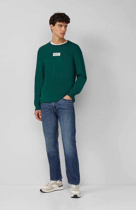 Produktbild s.Oliver T-Shirt Longsleeve mit Flammgarnstruktur und Frontprint (S)