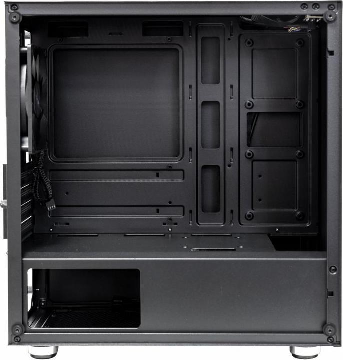 Produktbild Evolveo M4, case mATX, 2x USB2.0 / 1x USB3.0 / 120mm LED / černý s průhlednou bočnicí (Mini-ATX)