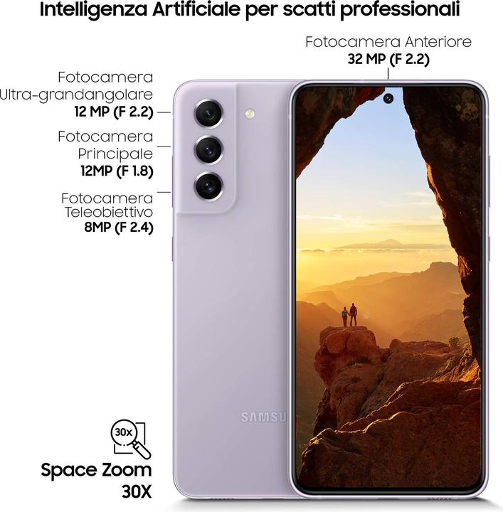 Produktbild Samsung Galaxy S21 FE 5G EU (128 GB, Lavender, 6.40", Dual SIM, 5G)