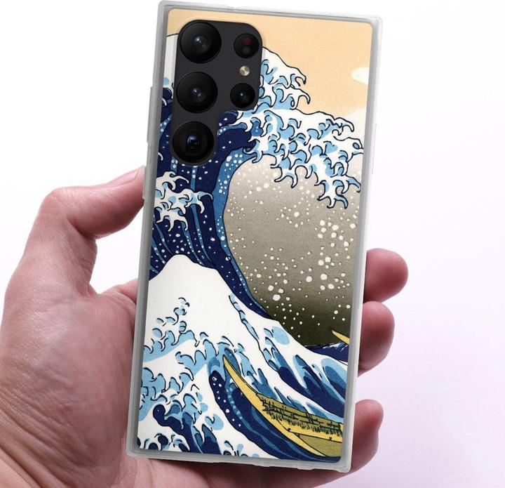 Produktbild DeinDesign Silikon Hülle für Samsung Galaxy S23 Ultra Handyhülle Case Smartphone Schutzhülle Die grosse Welle (Samsung Galaxy S23 Ultra)