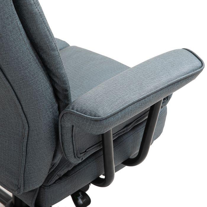 Produktbild Swisshandel24 Bürostuhl Ergonomisch mit Kopfstütze und gepolsterte Armlehnen mit Fussstütze Kunstleder