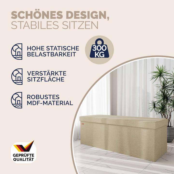 Produktbild Casaria Sitztruhe mit Stauraum (115 cm)