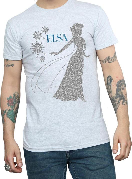 Immagine prodotto Disney Frozen Elsa Christmas Silhouette Maglietta Uomo (S)