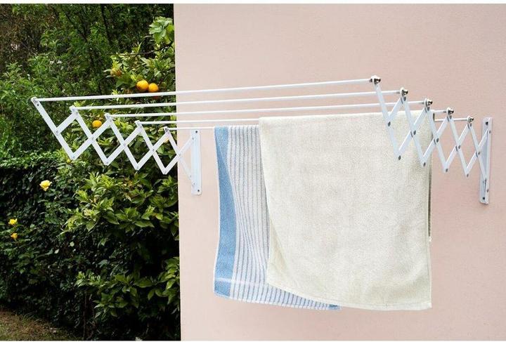 Produktbild Natec Wäscheständer An der Wand montiert Einziehbar Aluminium 100 x 70 x 23 cm