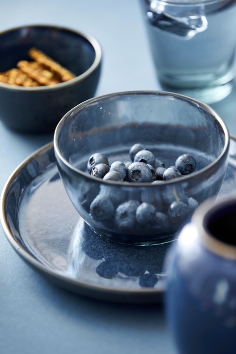Image du produit Bitz plat de service 36 x 25 cm noir / bleu foncé