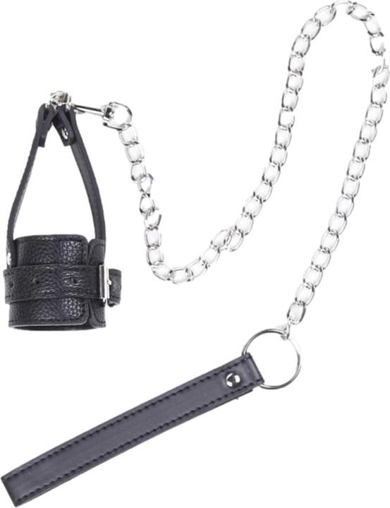 Actual product image BDSMaster Black Loop Dick Penis Leash