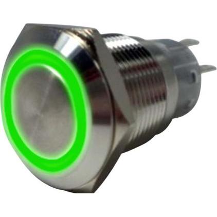 RND Components Vandalensicherer Drucktaster, 1 Wechsler, Tastend, IP67, Flachsteckzunge, 2.8 x 0.5 mm, Taster + Schalter...