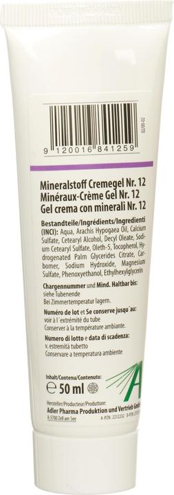 Actual product image Adler Mineral Cream Gel No.12 50 ml (Body cream, 50 ml)