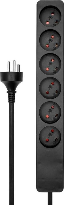 Produktbild MicroConnect Danish Power Strip 6-way (6 x, CEE 7/3, 5 m)