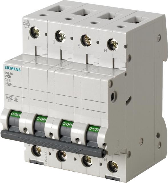 Siemens SIEM 5SL6632-7 Kleine automaat 400V 6kA, 3+Npol. C, 3