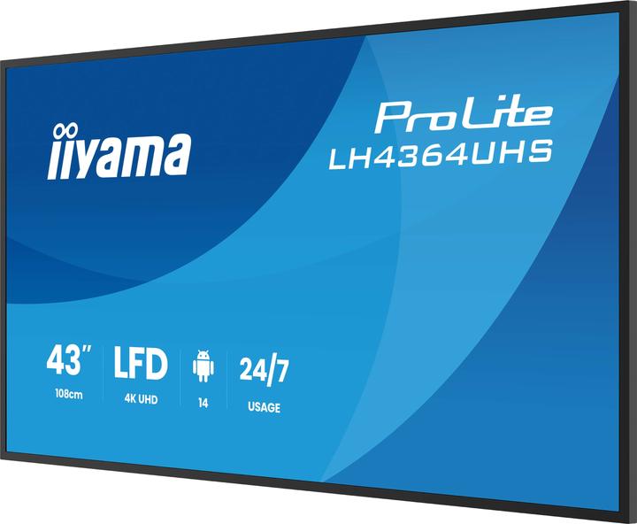 Produktbild iiyama Dis Public 43 LH4364UHS-B1AG UHD (3840 x 2160 Pixel, 43")