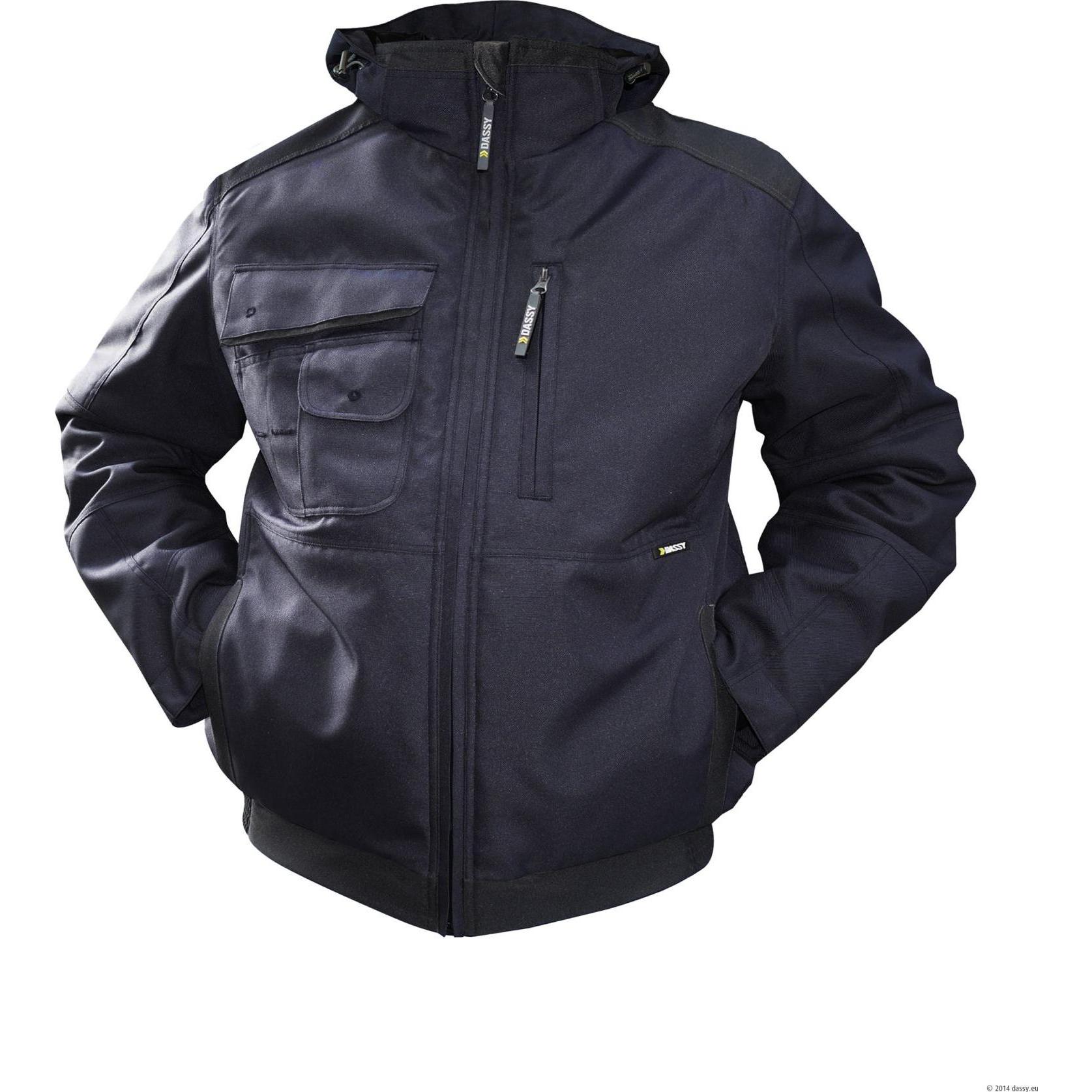 Dassy, Arbeitsjacke, Canvas Winterjacke Austin nachtblau/schwarz Gr. M (M)