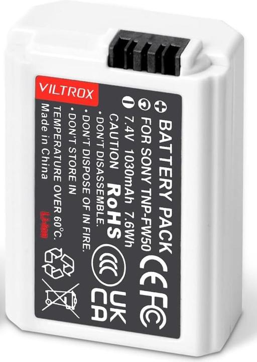 Immagine prodotto Viltrox Batteria TNP FW50 ( NP FW50 ) TIPO C 1030MAH per fotocamera Sony (Batteria della fotocamera)
