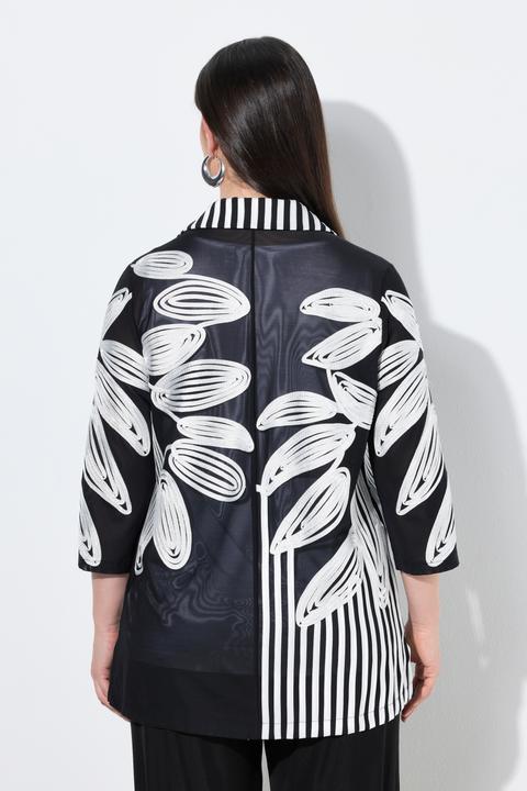 Immagine prodotto Ulla Popken Camicetta lunga con colletto da camicia, ricamo, maniche a 3/4 (46)