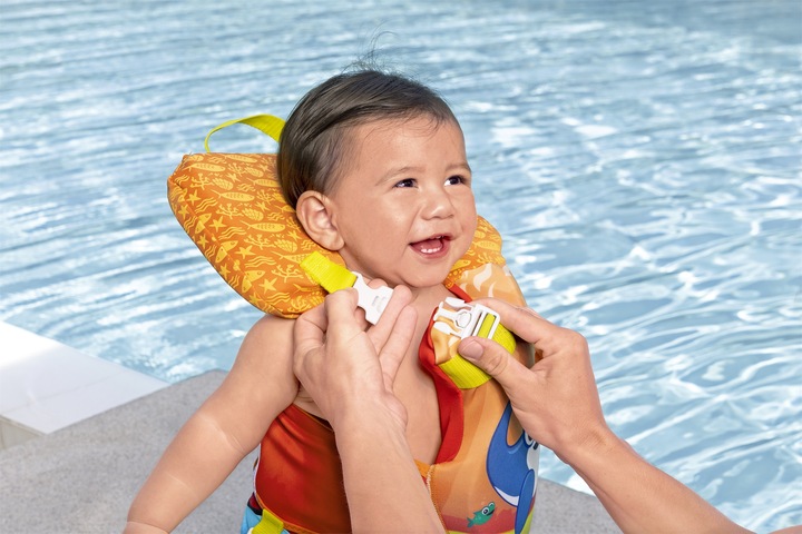 Actual product image Bestway Puddle Jumper® life jacket small whale with textile cover, 0-2 years (Up to 15Kg)